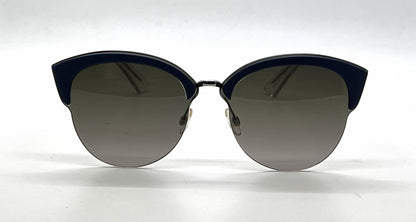 Christian Dior DioRun Cat-Eye Blue Palladium Sunglasses Grey Gradient Lenses-Unworn