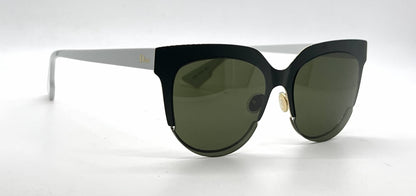 Christian Dior DiorSight2 Green White Cat-Eye Sunglasses Green Lenses-Unworn