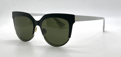 Christian Dior DiorSight2 Green White Cat-Eye Sunglasses Green Lenses-Unworn