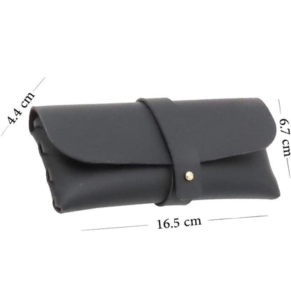 4 PACK: Soft Eco-Friendly Leather-Eyeglasses Case- Sleek & Secure - Perfect Fit!