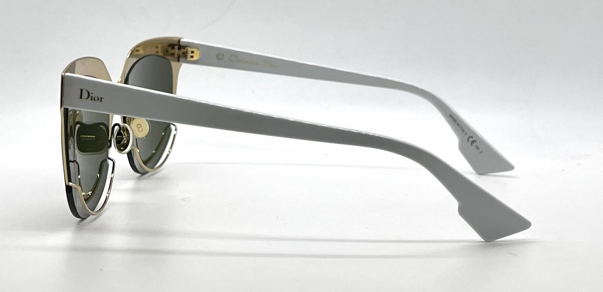 Christian Dior DiorSight2 Green White Cat-Eye Sunglasses Green Lenses-Unworn