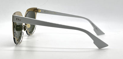 Christian Dior DiorSight2 Green White Cat-Eye Sunglasses Green Lenses-Unworn
