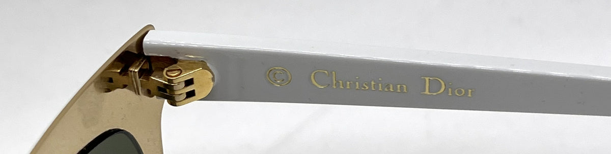 Christian Dior DiorSight2 Green White Cat-Eye Sunglasses Green Lenses-Unworn