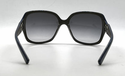 Christian Dior Diorissimo1 Square-Navy Optyl Leather Vintage Sunglasses -Grey Gradient-Deadstock