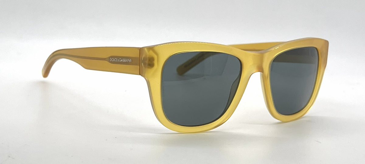 Dolce and Gabbana DG4177 652/87 Domenico Square-Vintage Sunglasses Honey-Dark Grey Lenses-Unworn