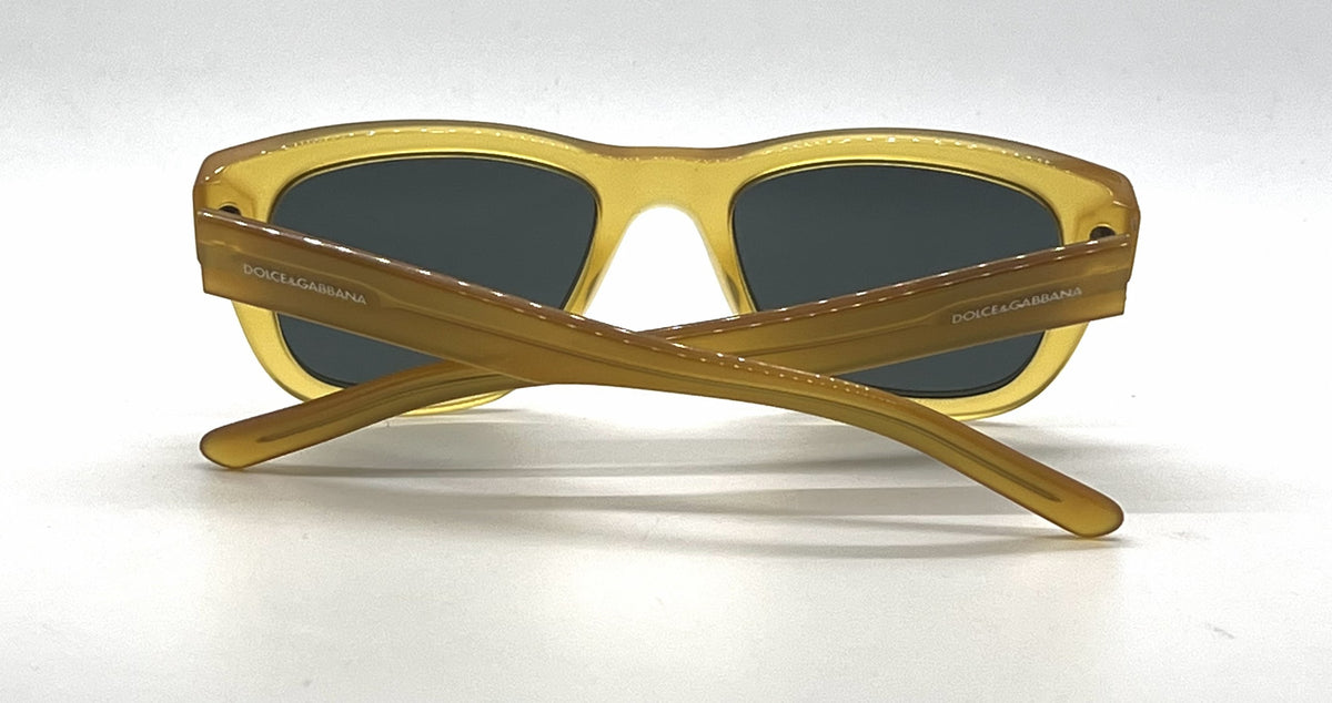 Dolce and Gabbana DG4177 652/87 Domenico Square-Vintage Sunglasses Honey-Dark Grey Lenses-Unworn