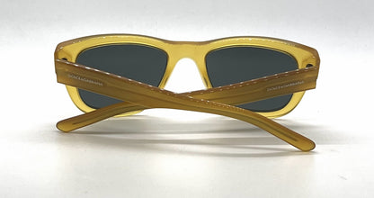 Dolce and Gabbana DG4177 652/87 Domenico Square-Vintage Sunglasses Honey-Dark Grey Lenses-Unworn