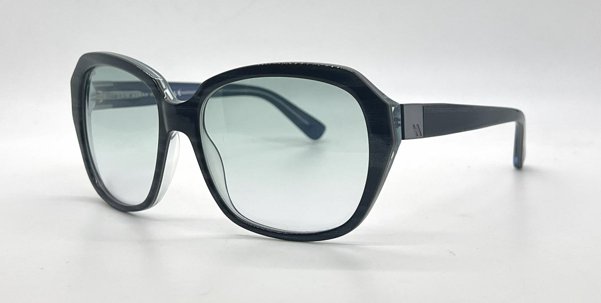 Hogan HO42 Blue Tortoise Oversized Butterfly Sunglasses-Light Blue Gradient Lenses-Unworn