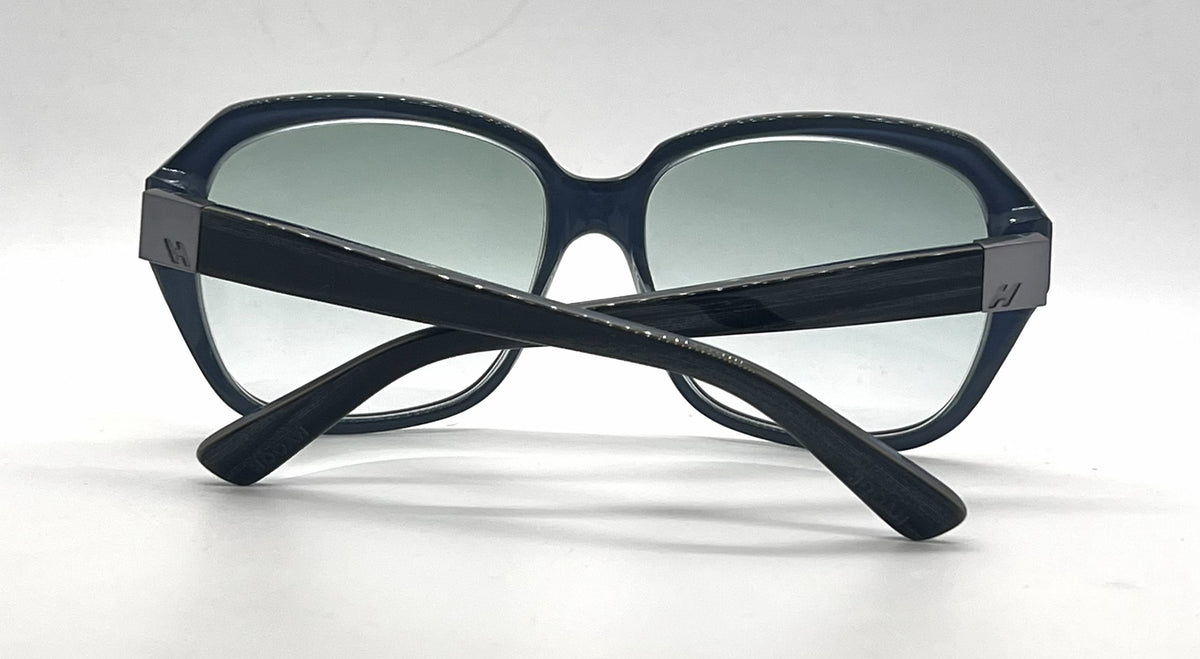 Hogan HO42 Blue Tortoise Oversized Butterfly Sunglasses-Light Blue Gradient Lenses-Unworn