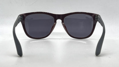 Hogan HO85 71A Deep Red Square Sunglasses-Dark Grey Lenses-Unworn