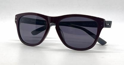 Hogan HO85 71A Deep Red Square Sunglasses-Dark Grey Lenses-Unworn