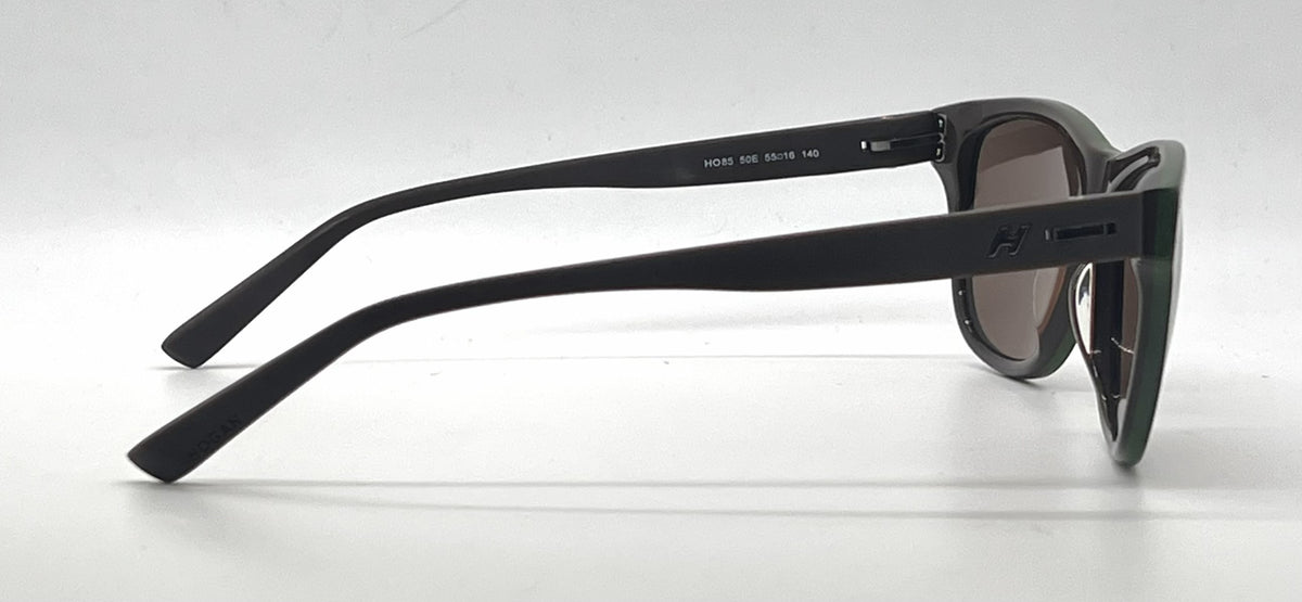 Hogan HO85 Square Brown Frame with Green lining Brown Lense Flexible Temples