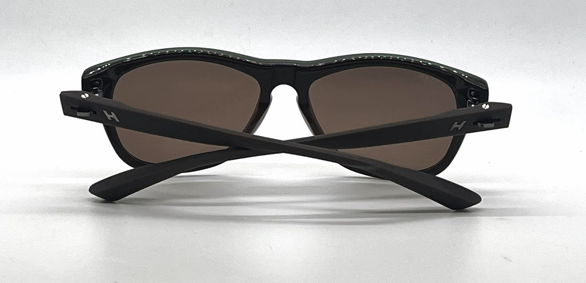 Hogan HO85 Square Brown Frame with Green lining Brown Lense Flexible Temples