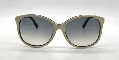 Hogan HO83 25B Oversized Butterfly Cream Sunglasses Gradient Havananworn Lenses-U