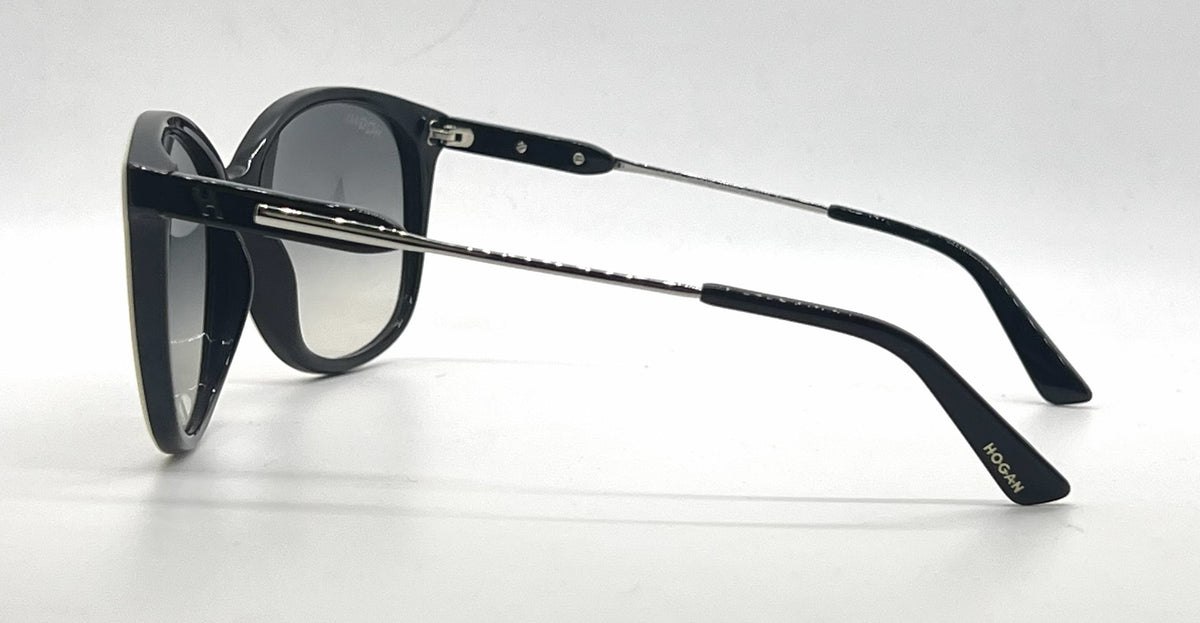 Hogan HO83 25B Oversized Butterfly Cream Sunglasses Gradient Havananworn Lenses-U
