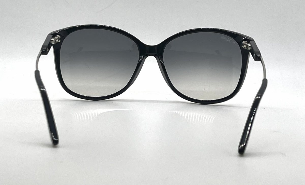 Hogan HO83 25B Oversized Butterfly Cream Sunglasses Gradient Havananworn Lenses-U