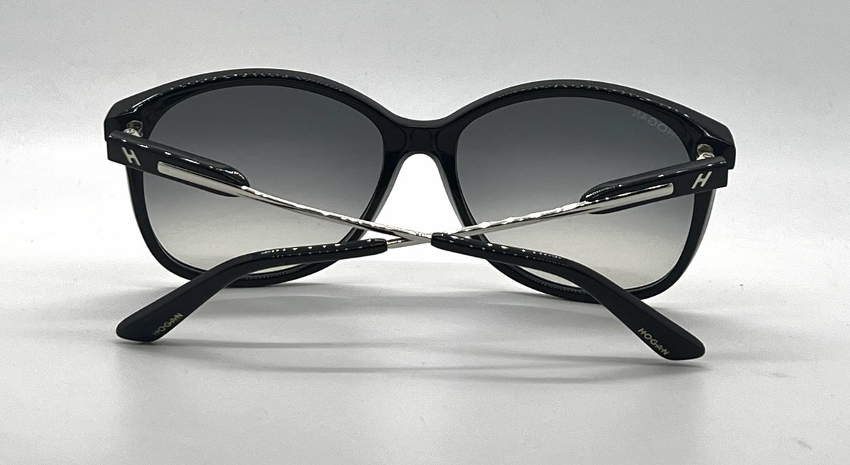 Hogan HO83 25B Oversized Butterfly Cream Sunglasses Gradient Havananworn Lenses-U