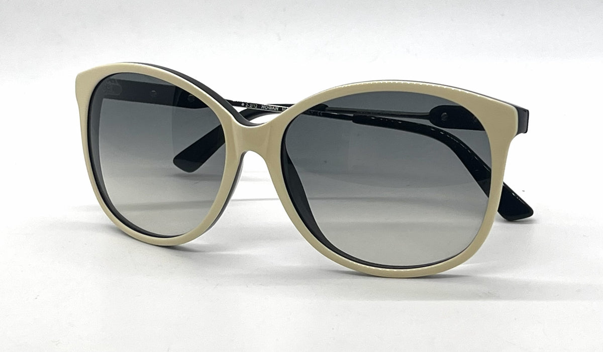 Hogan HO83 25B Oversized Butterfly Cream Sunglasses Gradient Havananworn Lenses-U