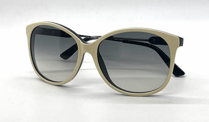 Hogan HO83 25B Oversized Butterfly Cream Sunglasses Gradient Havananworn Lenses-U