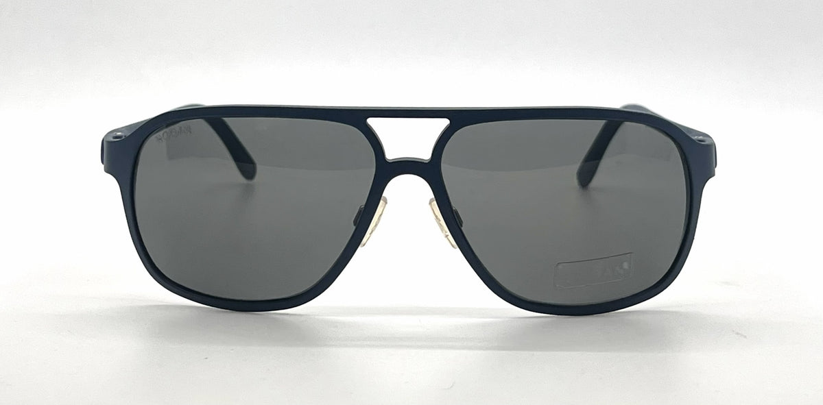 Hogan HO87 87A Matte Blue Aviator Sunglasses-Grey Lenses-Unworn