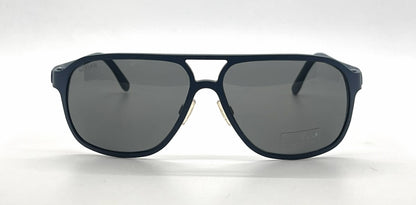 Hogan HO87 87A Matte Blue Aviator Sunglasses-Grey Lenses-Unworn