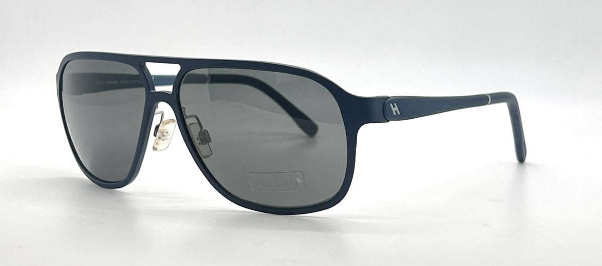 Hogan HO87 87A Matte Blue Aviator Sunglasses-Grey Lenses-Unworn