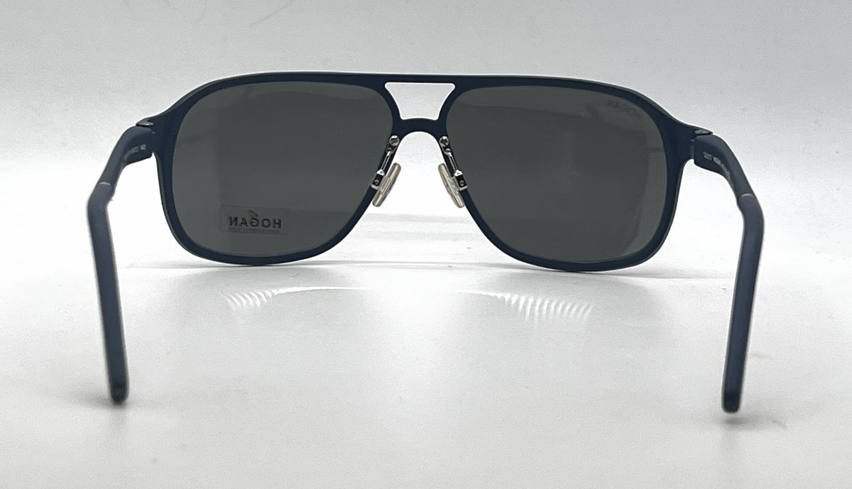 Hogan HO87 87A Matte Blue Aviator Sunglasses-Grey Lenses-Unworn