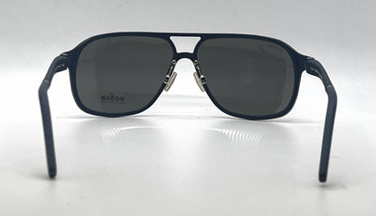 Hogan HO87 87A Matte Blue Aviator Sunglasses-Grey Lenses-Unworn
