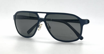 Hogan HO87 87A Matte Blue Aviator Sunglasses-Grey Lenses-Unworn