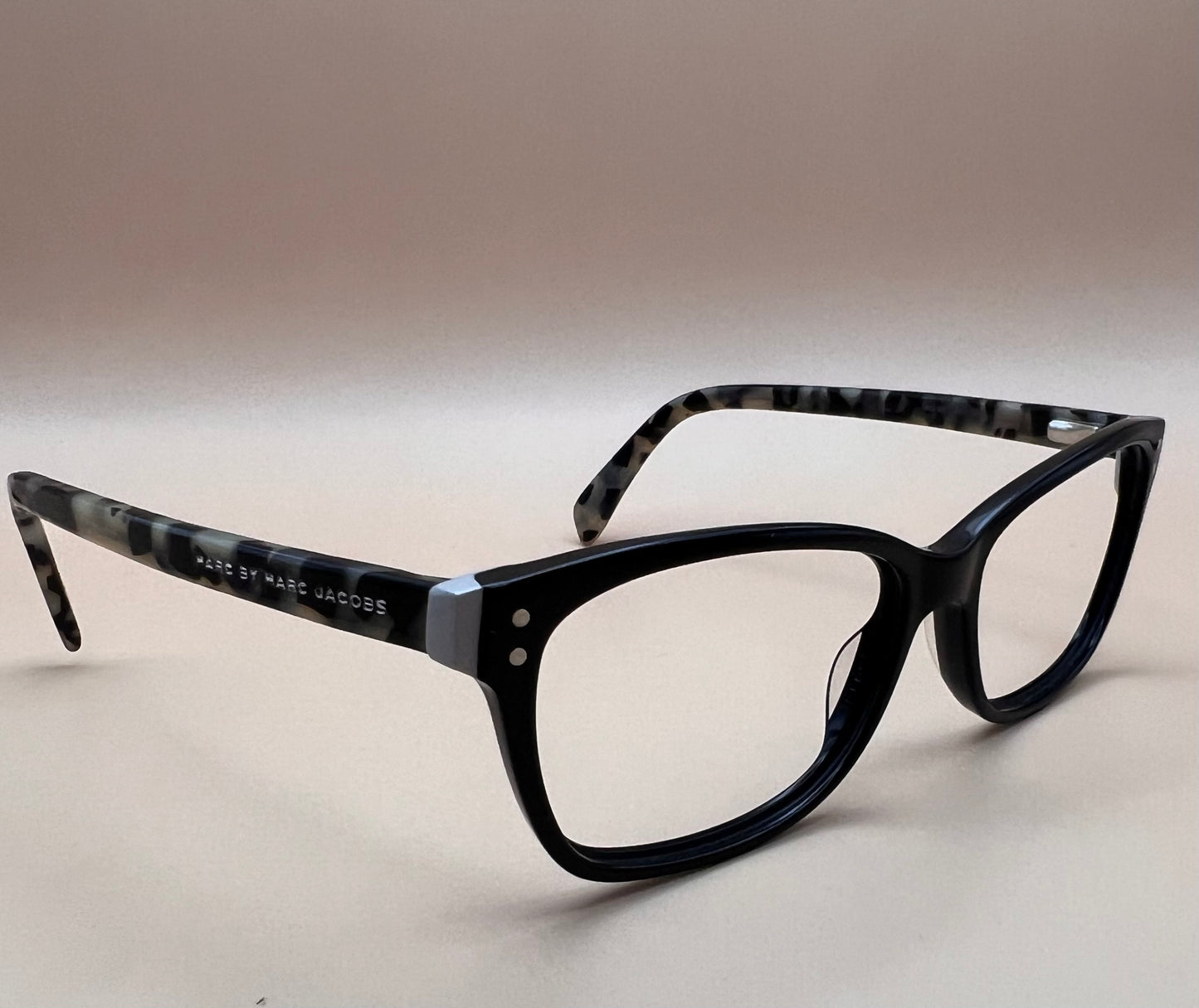 Marc by Marc Jacobs MMJ660 7KI Eyeglass Frames / BLK Face / Pink Tortoise Arms