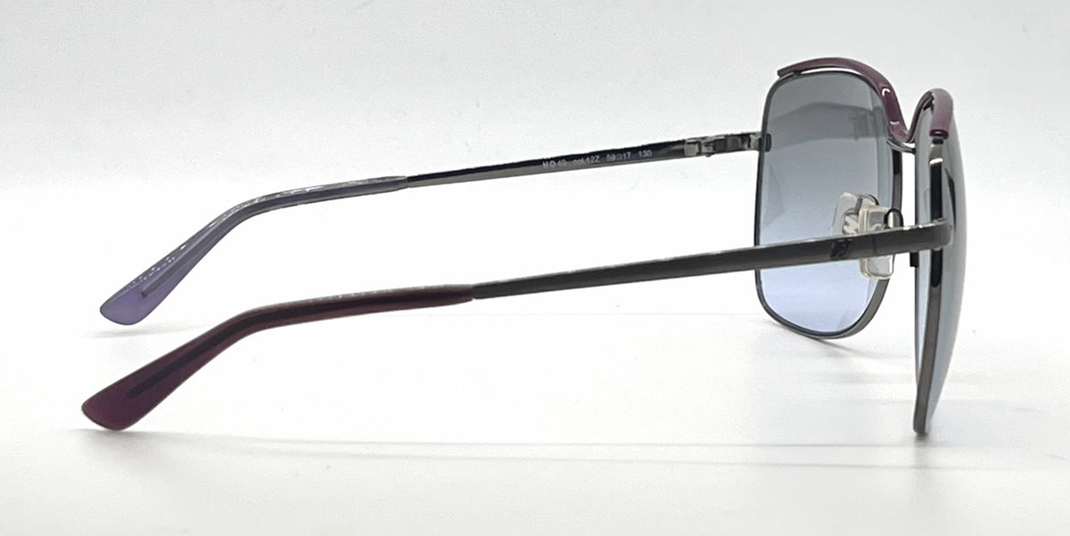 Hogan HO49 Gunmetal Purple Butterfly Sunglasses-Grey Lavender Gradient Lenses-Unworn