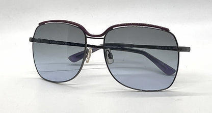 Hogan HO49 Gunmetal Purple Butterfly Sunglasses-Grey Lavender Gradient Lenses-Unworn