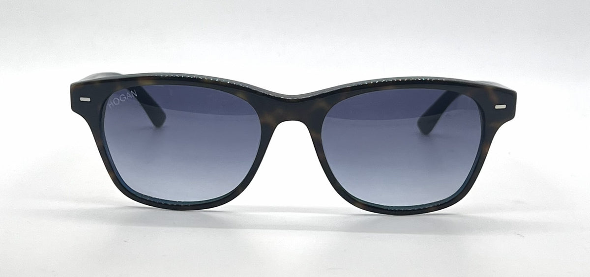 Hogan HO75 56W Tortoise Wayfarer Sunglasses-Blue Gradient Lenses-Unworn