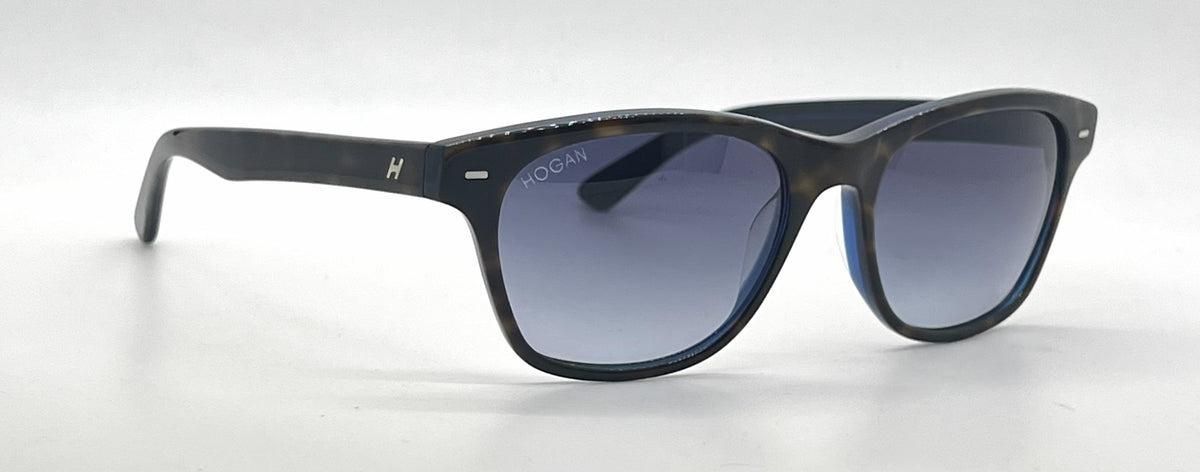 Hogan HO75 56W Tortoise Wayfarer Sunglasses-Blue Gradient Lenses-Unworn