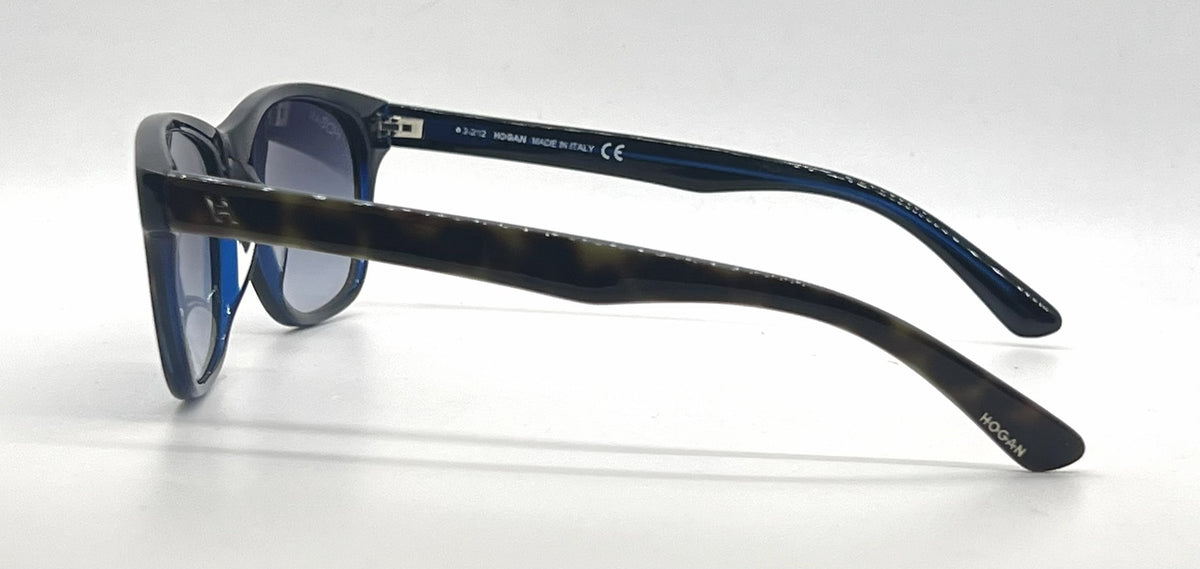 Hogan HO75 56W Tortoise Wayfarer Sunglasses-Blue Gradient Lenses-Unworn