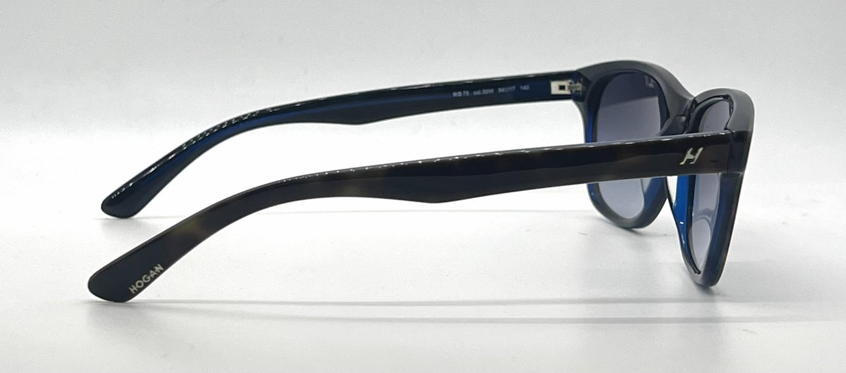 Hogan HO75 56W Tortoise Wayfarer Sunglasses-Blue Gradient Lenses-Unworn