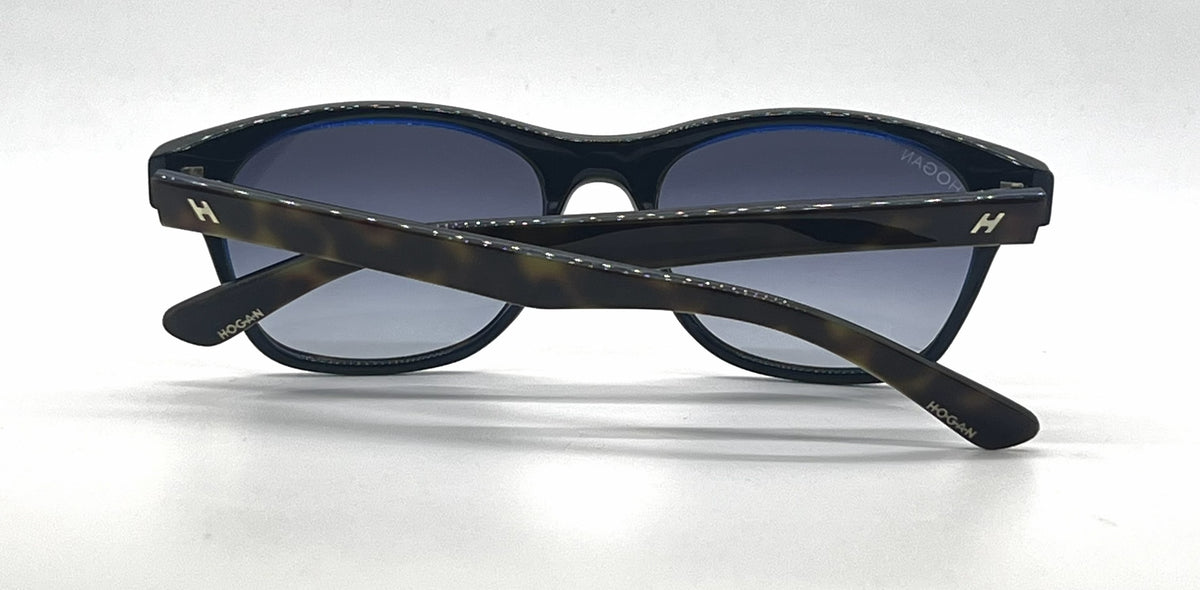 Hogan HO75 56W Tortoise Wayfarer Sunglasses-Blue Gradient Lenses-Unworn