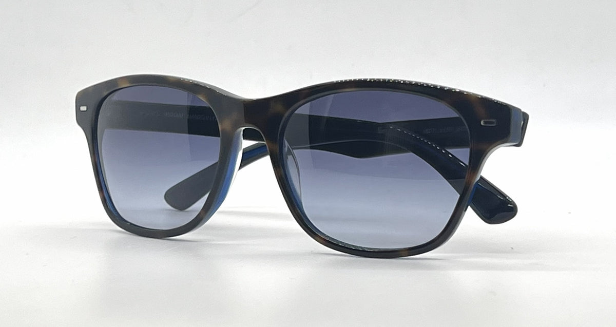 Hogan HO75 56W Tortoise Wayfarer Sunglasses-Blue Gradient Lenses-Unworn