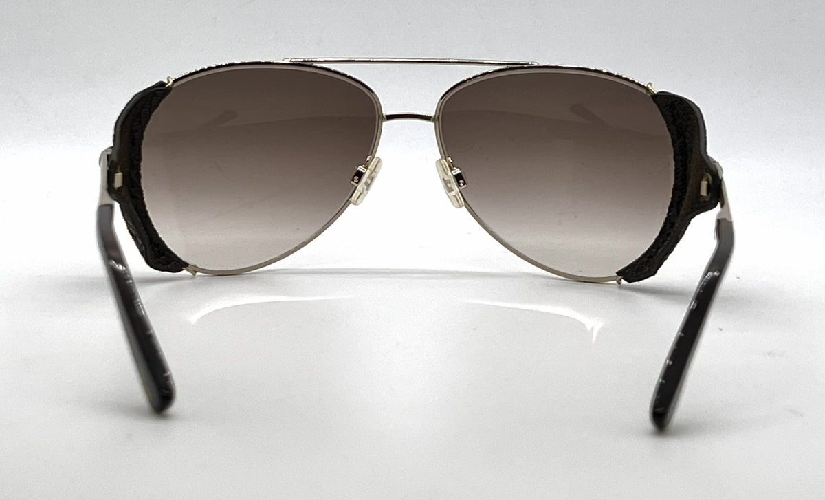 Hogan Cruiser HO58 28F Gold Aviator Sunglasses-Brown Gradient Lenses-Unworn