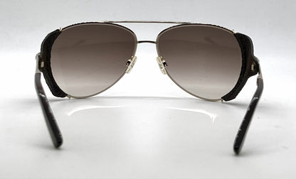 Hogan Cruiser HO58 28F Gold Aviator Sunglasses-Brown Gradient Lenses-Unworn
