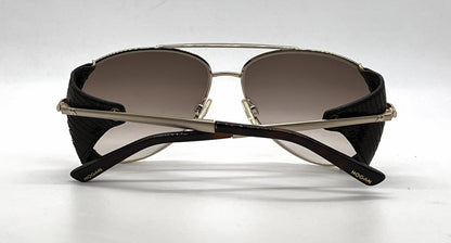 Hogan Cruiser HO58 28F Gold Aviator Sunglasses-Brown Gradient Lenses-Unworn