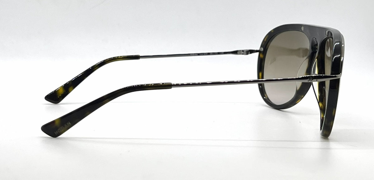 Hogan HO60 52F Tortoise Aviator Sunglasses-Light Brown Gradient Lenses-Unworn
