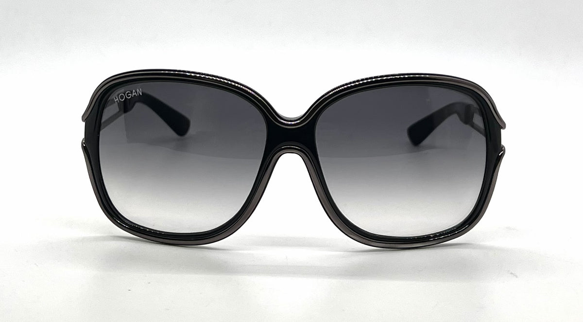 Hogan HO02 01B Brown Butterfly Sunglasses-Grey Gradient Lenses-Unworn