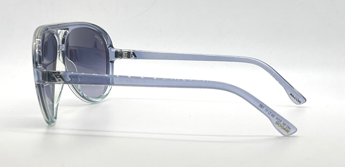 Hogan HO54 92W Translucent Grey Blue Aviator Sunglasses-Blue Gradient Lenses-Unworn