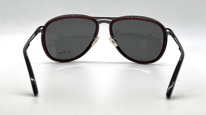 Hogan HO35 05A Black Aviator Sunglasses-Grey Lenses-Unworn