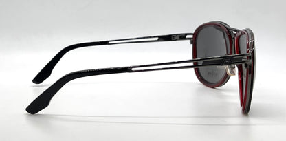 Hogan HO35 05A Black Aviator Sunglasses-Grey Lenses-Unworn