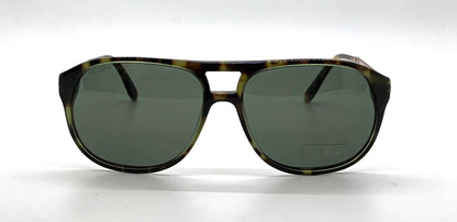 Hogan HO90 95N Green Tortoise Aviator Sunglasses-Green Lenses-Unworn