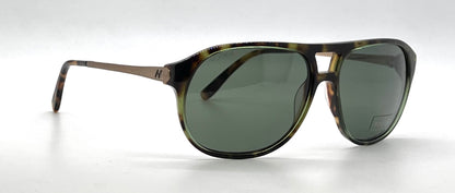 Hogan HO90 95N Green Tortoise Aviator Sunglasses-Green Lenses-Unworn