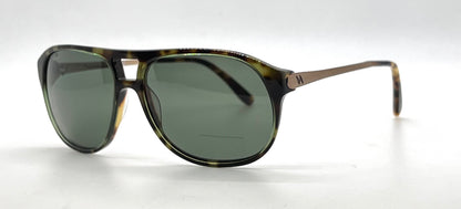 Hogan HO90 95N Green Tortoise Aviator Sunglasses-Green Lenses-Unworn