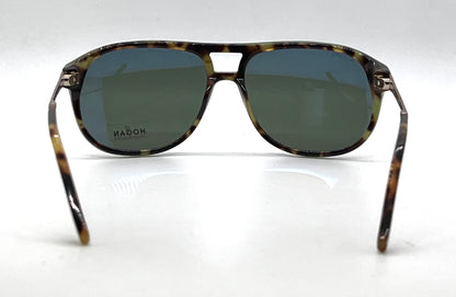 Hogan HO90 95N Green Tortoise Aviator Sunglasses-Green Lenses-Unworn